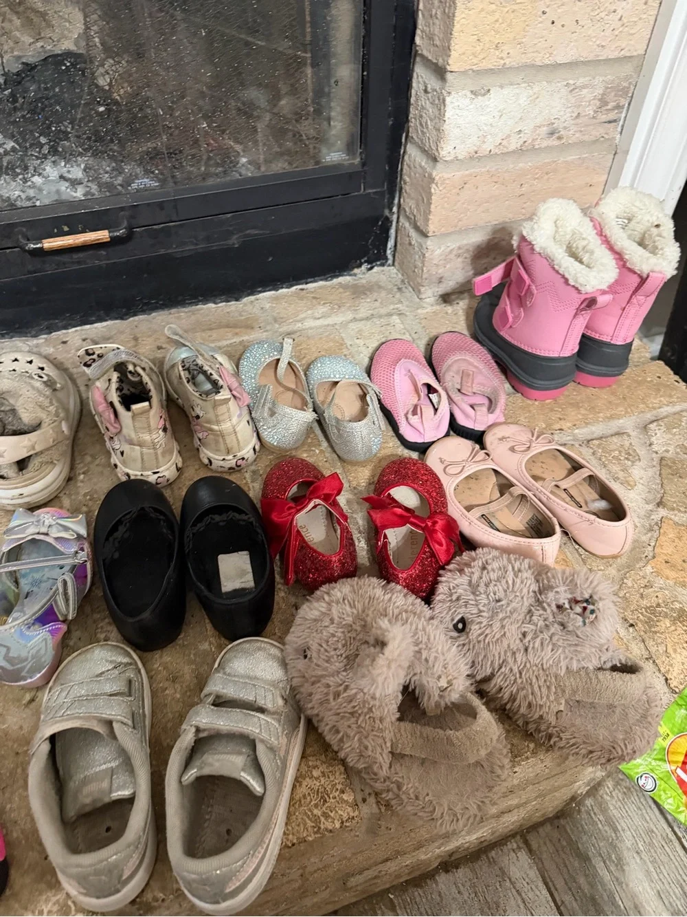 Kids Pink Winter Boots with Faux Fur Lining